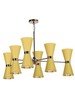 Hyde 12 Light Pendant Antique Brass and Lemondrop