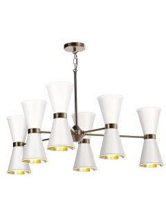 Hyde 12 Light Pendant Antique Brass and Bespoke