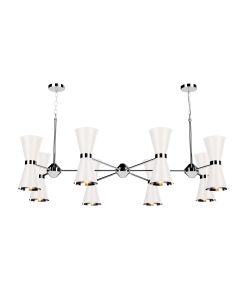 Hyde 16 Light Pendant Polished Chrome and Arctic White