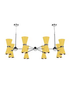 Hyde 16 Light Pendant Polished Chrome and Lemondrop