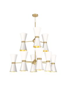Hyde 18 Light Pendant Butter Brass and Bespoke
