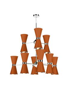 Hyde 18 Light Pendant Polished Chrome and Marmalade