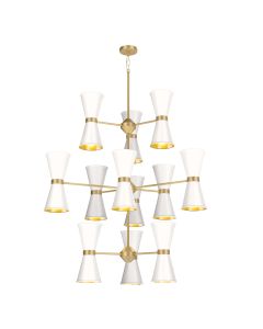 Hyde 24 Light Pendant Butter Brass and Arctic White