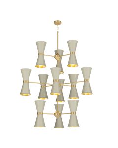Hyde 24 Light Pendant Butter Brass and Pebble