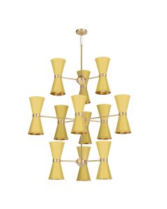 Hyde 24 Light Pendant Butter Brass and Lemondrop
