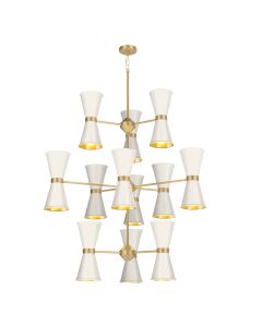 Hyde 24 Light Pendant Butter Brass and Coconut