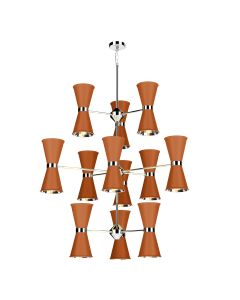 Hyde 24 Light Pendant Polished Chrome and Marmalade