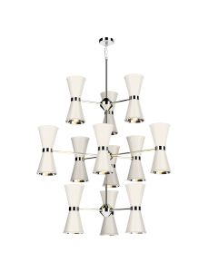 Hyde 24 Light Pendant Polished Chrome and Coconut