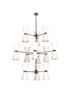 Hyde 24 Light Pendant Antique Brass and Arctic White
