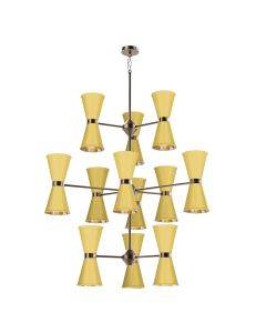Hyde 24 Light Pendant Antique Brass and Lemondrop