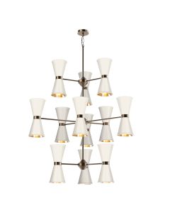 Hyde 24 Light Pendant Antique Brass and Coconut