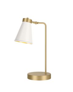 Hyde Table Lamp Butter Brass and Arctic White