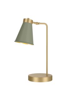 Hyde Table Lamp Butter Brass and Sage Green