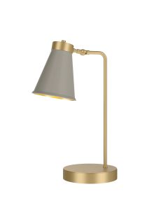 Hyde Table Lamp Butter Brass and Powder Grey