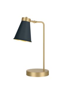 Hyde Table Lamp Butter Brass and Smoke Blue