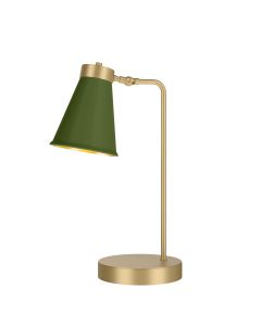 Hyde Table Lamp Butter Brass and Juniper Green