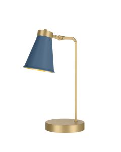 Hyde Table Lamp Butter Brass and Persian Blue