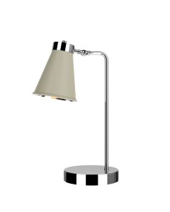 Hyde Table Lamp Polished Chrome and Pebble