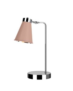 Hyde Table Lamp Polished Chrome and Blush Pink