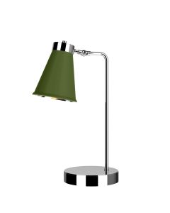 Hyde Table Lamp Polished Chrome and Juniper Green