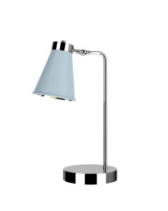 Hyde Table Lamp Polished Chrome and Amalfi Blue