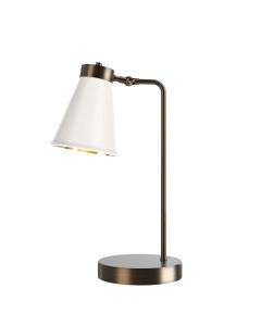 Hyde Table Lamp Antique Brass and Arctic White