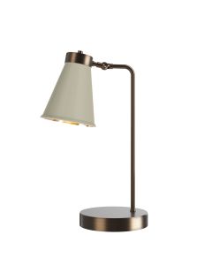 Hyde Table Lamp Antique Brass and Pebble
