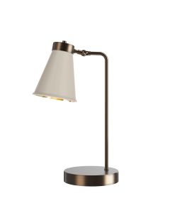 Hyde Table Lamp Antique Brass and Cotswold Cream