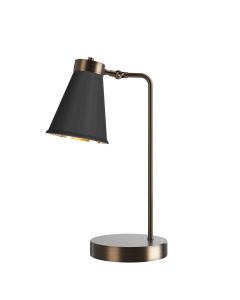 Hyde Table Lamp Antique Brass and Black