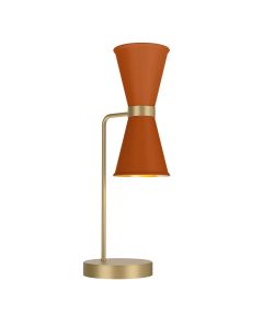 Hyde 2 Light Table Lamp Butter Brass and Marmalade