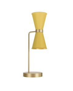 Hyde 2 Light Table Lamp Butter Brass and Lemondrop