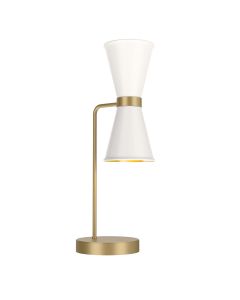 Hyde 2 Light Table Lamp Butter Brass