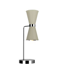 Hyde 2 Light Table Lamp Polished Chrome and Pebble