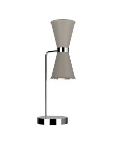Hyde 2 Light Table Lamp Polished Chrome and Powder Grey