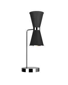 Hyde 2 Light Table Lamp Polished Chrome and Black