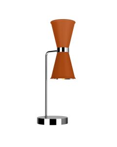 Hyde 2 Light Table Lamp Polished Chrome and Marmalade