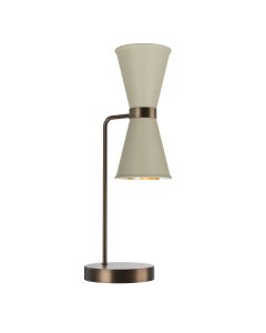 Hyde 2 Light Table Lamp Antique Brass and Pebble