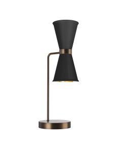 Hyde 2 Light Table Lamp Antique Brass and Black
