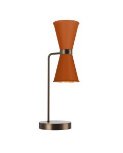 Hyde 2 Light Table Lamp Antique Brass and Marmalade