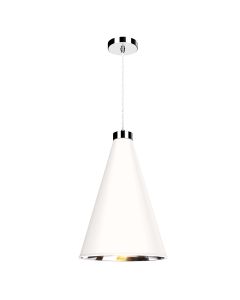 Hyde Single Pendant Polished Chrome and Arctic White