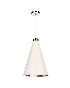 Hyde Single Pendant Polished Chrome and Coconut