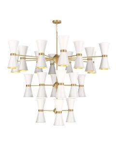 Hyde 42 Light Pendant Butter Brass and Arctic White
