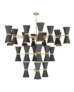 Hyde 42 Light Pendant Butter Brass and Black
