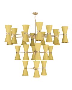 Hyde 42 Light Pendant Butter Brass and Lemondrop