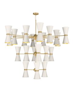 Hyde 42 Light Pendant Butter Brass and Coconut