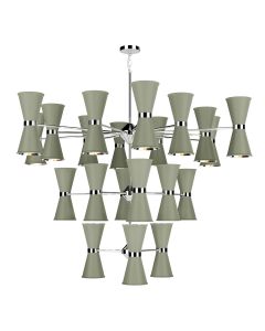 Hyde 42 Light Pendant Polished Chrome and Sage Green