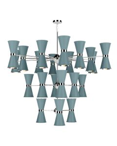Hyde 42 Light Pendant Polished Chrome and River Blue