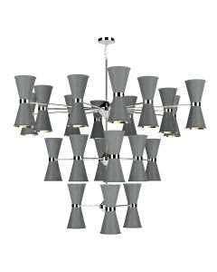 Hyde 42 Light Pendant Polished Chrome and Lead Grey