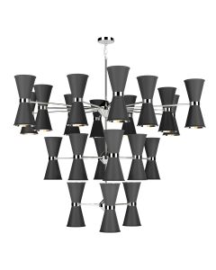Hyde 42 Light Pendant Polished Chrome and Black