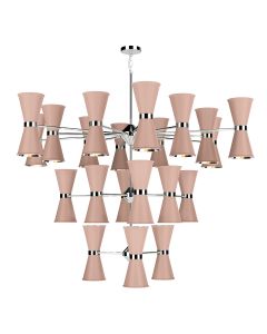 Hyde 42 Light Pendant Polished Chrome and Blush Pink